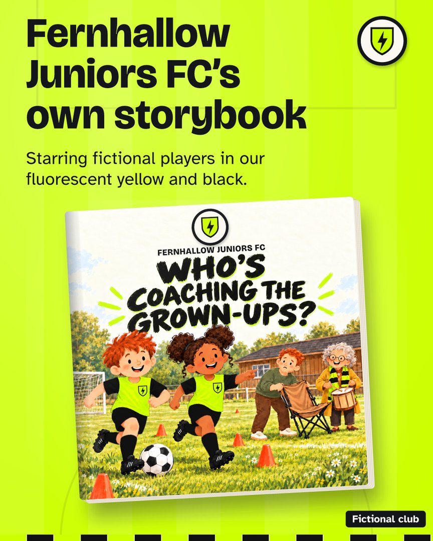 Fernhallow Juniors FC (fictional club): social media post from the club's sales kit.
