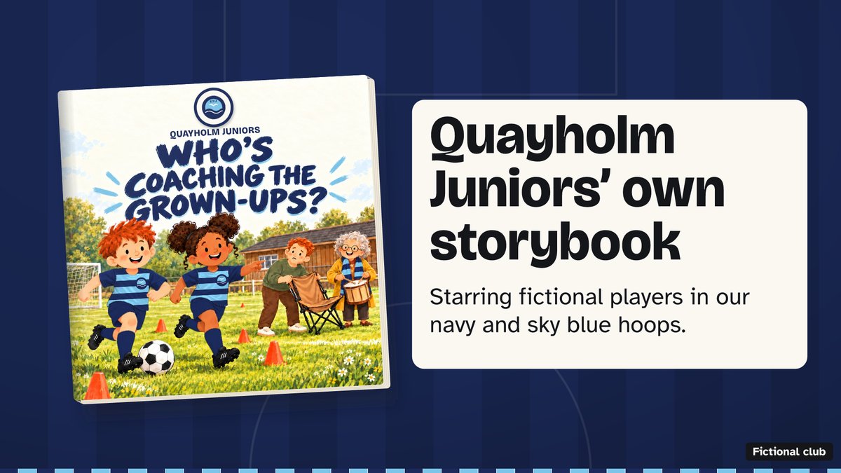 Quayholm Juniors (fictional club): website banner from the club's sales kit.
