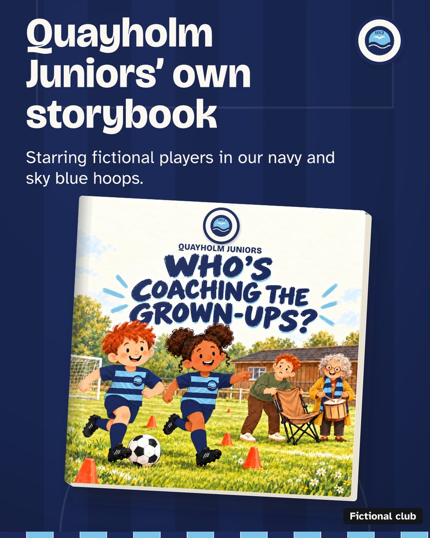 Quayholm Juniors (fictional club): social media post from the club's sales kit.